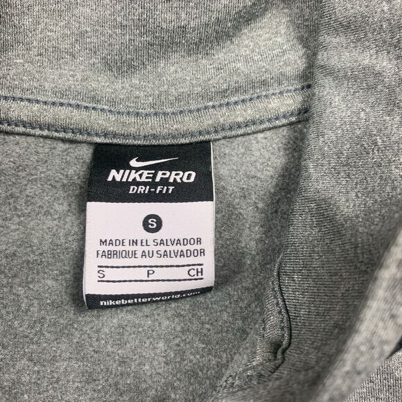 Nike Pro Sweater Small Adult Gray Half Zip Dri Fit Swoosh Logo Women’s S - Picture 2 of 6